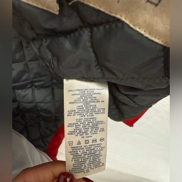 Lands' End Kids Red and Gray Fleece Jacket Squall - Picture 5 of 7